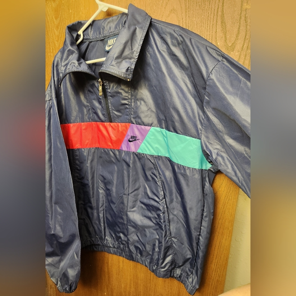 Nike Vintage Windbreaker Jacket - Navy, Red, Teal - Picture 2 of 10